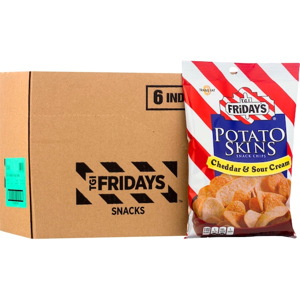 Tgi Fridays TGI Friday's Cheddar & Sour Cream Potato Skins 3 oz. Bag, PK6 30306 - main